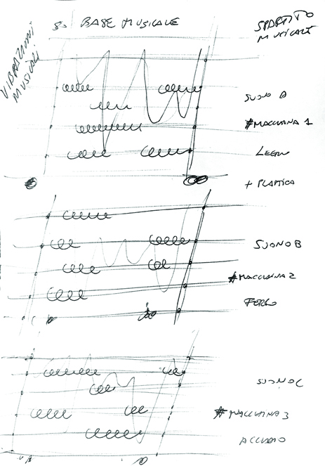 : Macchina mobile del suono (di) molle, schizzo, 2017